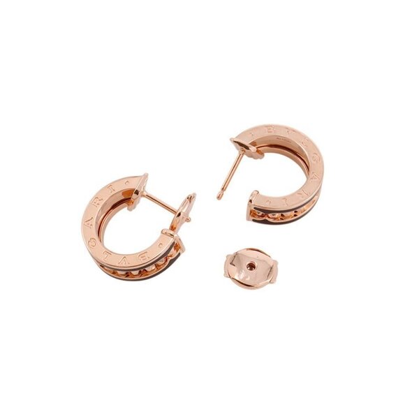 BVLGARI B.Zero1 Padlock Earrings K18PG/Ceramic 357567 - Picture 3 of 9